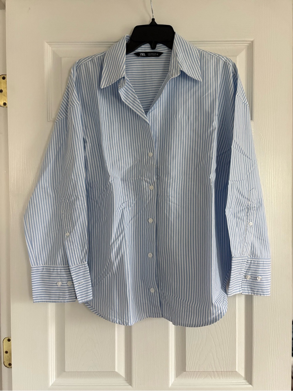 Zara Classic Blue Stripe Button-Down Shirt
